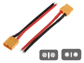 RC Li-po Battery XT60 Male  to Female Plug Connector 14AWG Wire Cable
