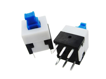 Miniature Self-lock PushButton Rectangle 8X8 7X7mm 6-pin