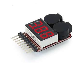 Battery Low Volt Alarm Buzz LED 1S-8S Tester